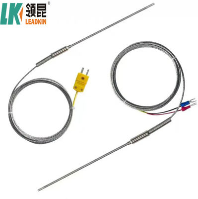 Temperatuursensorsonde met mineraalgeïsoleerde thermocouple van type K met aansluiting
