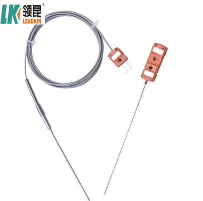Temperatuursonde met thermocouple van het type K met NiCr-NiSi/NiCr-NiAl-omhulsel voor een temperatuurbereik tot 400°C